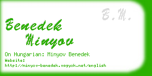 benedek minyov business card